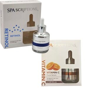 (Set 2)  Spa Scriptions Retinol Serum/Vitamin C Serum‎ 1.7oz c/u New